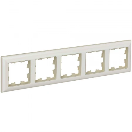BRITE Рамка 5-местная РУ-5-Бр бежевый/жемчужный IEK BR-M52-12-1-K10