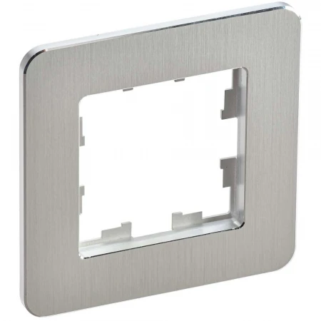 BRITE Рамка 1-местная РУ-1-1-Бр металл алюминий RE AL IEK BR-M12-M-21-K47