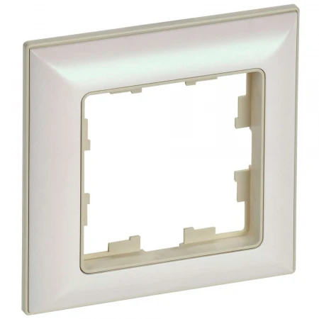 BRITE Рамка 1-местная РУ-1-Бр бежевый/жемчужный IEK BR-M12-12-1-K10