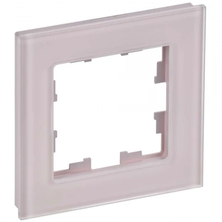 BRITE Рамка 1-местная РУ-1-2-Бр стекло розовый матовый IEK BR-M12-G-31-K14