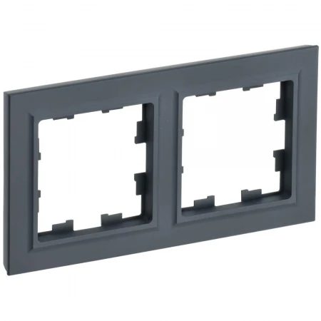 BRITE Рамка 2-местная РУ-2-БрГ графит IEK BR-M22-K53