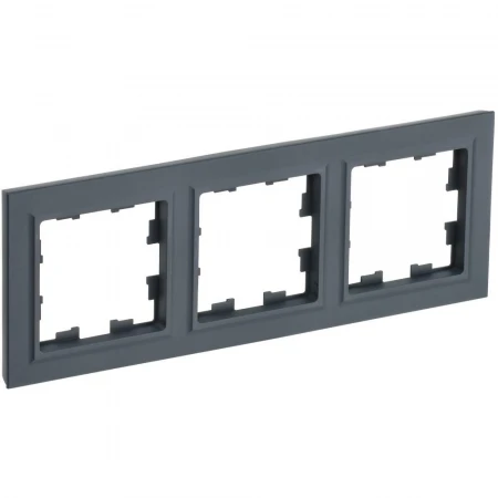 BRITE Рамка 3-местная РУ-3-БрГ графит IEK BR-M32-K53