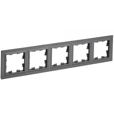 BRITE Рамка 5-местная РУ-5-БрГ графит IEK BR-M52-K53