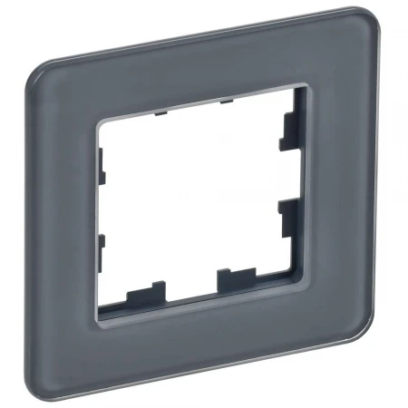 BRITE Рамка 1-местная РУ-1-2-Бр стекло графит RE IEK BR-M12-G-41-K53