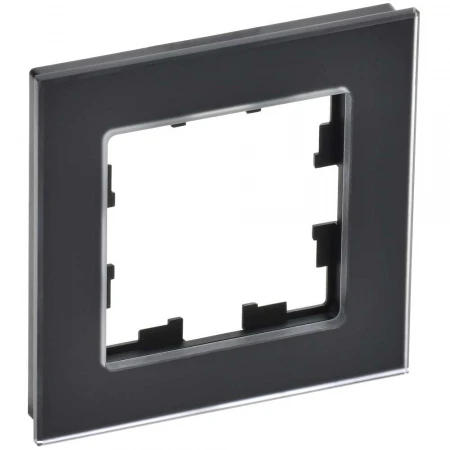 BRITE Рамка 1-местная РУ-1-2-Бр стекло черный матовый IEK BR-M12-G-31-K02