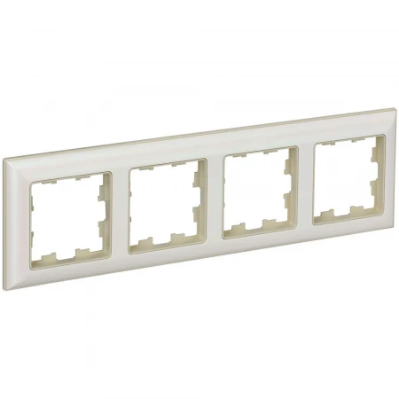 BRITE Рамка 4-местная РУ-4-Бр бежевый/жемчужный IEK BR-M42-12-1-K10