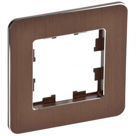 BRITE Рамка 1-местная РУ-1-1-Бр металл коричневый RE AL IEK BR-M12-M-21-K30