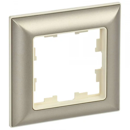 BRITE Рамка 1-местная РУ-1-Бр бежевый/шампань IEK BR-M12-12-3-K10