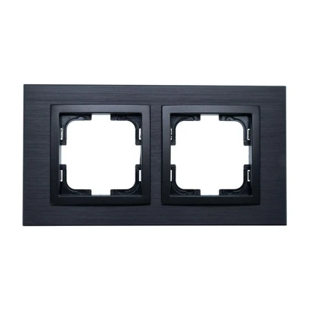 Рамка 2-постовая Mono Electric Style Aluminium дымчатый графит 107-820000-161