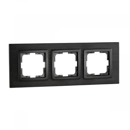 Рамка 3-постовая Mono Electric Style Aluminium дымчатый графит 107-820000-162