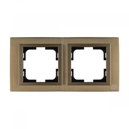Рамка 2-постовая Mono Electric Style Aluminium бронза 107-810000-161