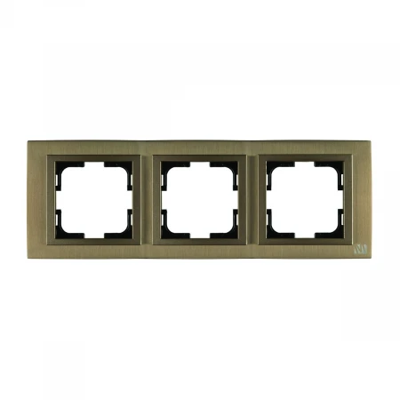 Рамка 3-постовая Mono Electric Chrome бронза 106-430000-162