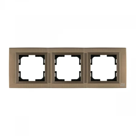Рамка 3-постовая Mono Electric Style Aluminium бронза 107-810000-162
