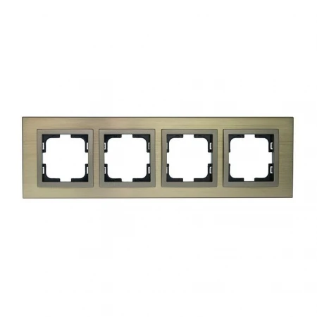 Рамка 4-постовая Mono Electric Style Aluminium бронза 107-810000-163