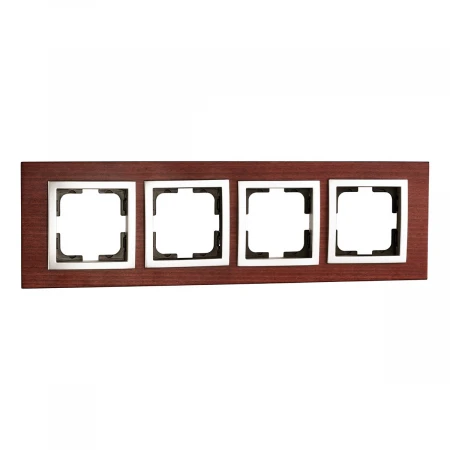 Рамка 4-постовая Mono Electric Style черешня 107-500000-163