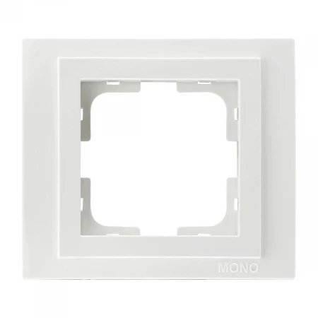 Рамка 1-постовая Mono Electric Despina жемчуг 102-250000-160