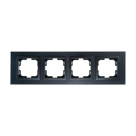Рамка 4-постовая Mono Electric Style Aluminium дымчатый графит 107-820000-163