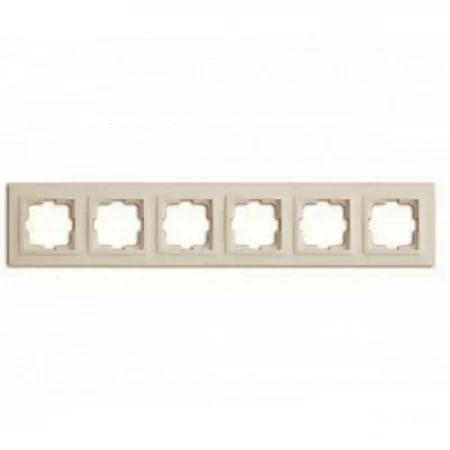 Рамка 6-постовая Mono Electric Despina крем 102-170000-166