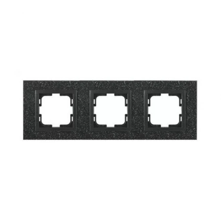 Рамка 3-постовая Mono Electric Style Granit чёрный гранит 107-610000-162