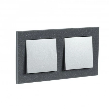 Рамка 2-постовая Systeme Electric AtlasDesign Nature айс грей ATN343202