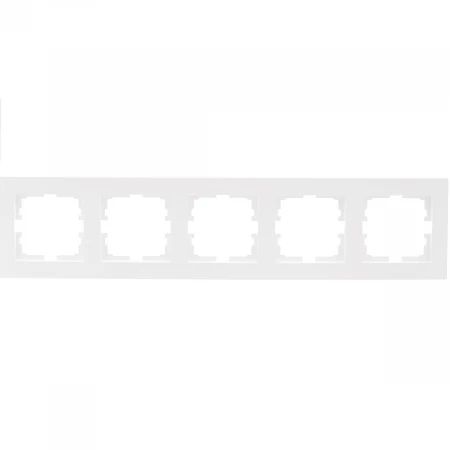 Рамка 5-ая горизонтальная Lezard Vesna белая 742-0200-150