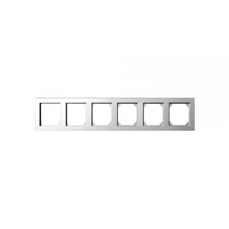 Рамка 6-постовая Liregus Epsilon серебро 28-191