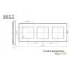 Рамка 3-постовая Liregus Epsilon сталь 28-2273 Рамка 3-постовая Liregus Epsilon сталь 28-2273