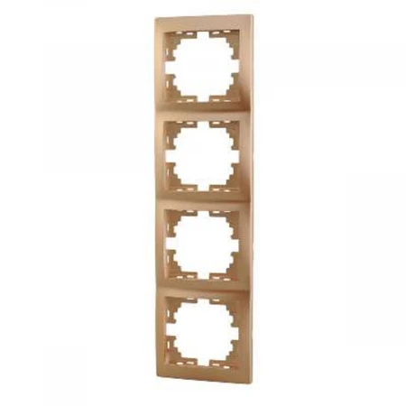 Рамка 4-ая вертикальная Lezard Mira золото 701-1300-154