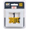 Рамка 1-постовая IEK Brite РУ-1-2-БрБ белая BR-M12-G-K01