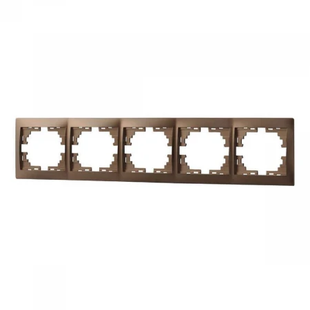 Рамка 5-ая горизонтальная Lezard Mira коричневая 701-3100-150