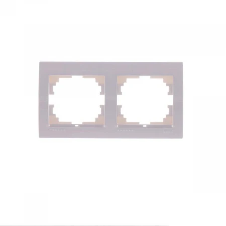 Рамка 2-ая горизонтальная Lezard Deriy белая 702-0200-147
