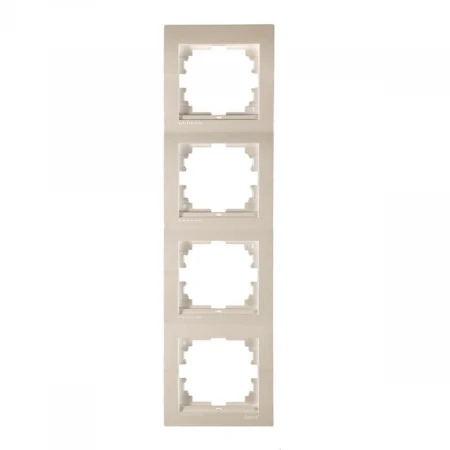 Рамка 4-ая вертикальная Lezard Deriy белый жемчуг 702-3000-154