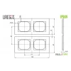 Рамка 2-постовая Liregus Epsilon сталь 28-2272 Рамка 2-постовая Liregus Epsilon сталь 28-2272