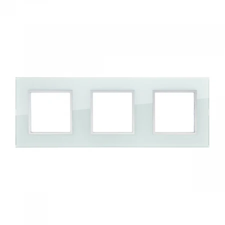 Рамка LK Studio 3-постовая из натурального светлого стекла LK45 854311-1