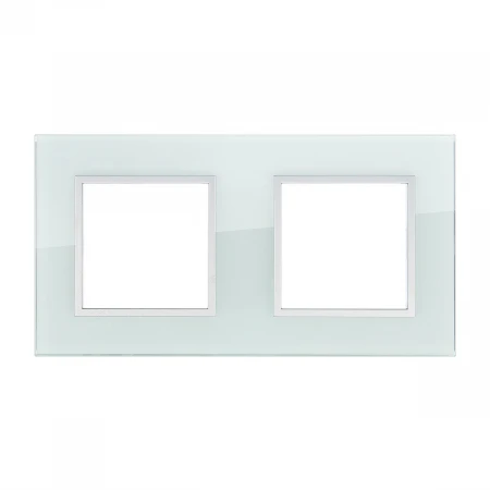 Рамка LK Studio 2-постовая из натурального светлого стекла LK45 854211-1
