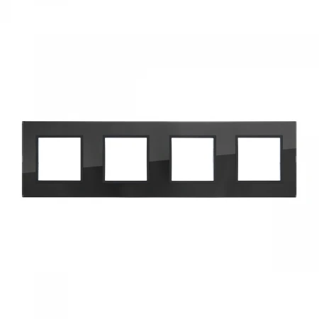 Рамка LK Studio 4-постовая из натурального темного стекла LK45 854410-1