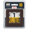Рамка 1-постовая IEK Brite РУ-1-2-БрТБ темная бронза BR-M12-G-K45
