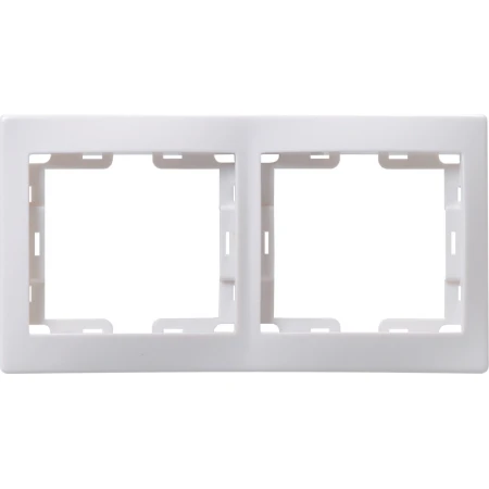 KVARTA Рамка 2-местная вертикальная РВ-2-КБ белый IEK EMK21-K01-DM
