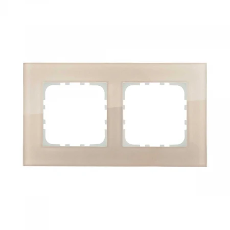 Рамка 2-постовая, натуральное стекло LK Studio (шампань) LK80, 844216-1