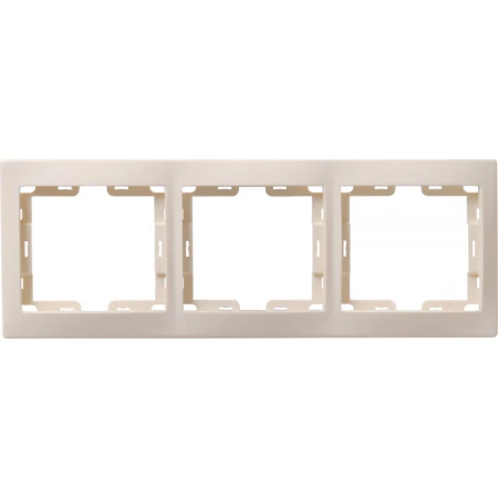 KVARTA Рамка 3-местная вертикальная РВ-3-ККм кремовый IEK EMK31-K33-DM