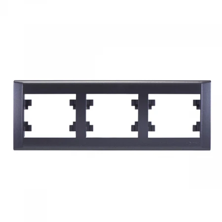 Рамка Makel 3-м Defne горизонт. дым. металлик 42050703