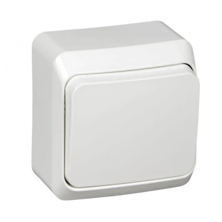 Выключатель одноклавишный Systeme Electric Этюд 10A 250V белый BA10-001B