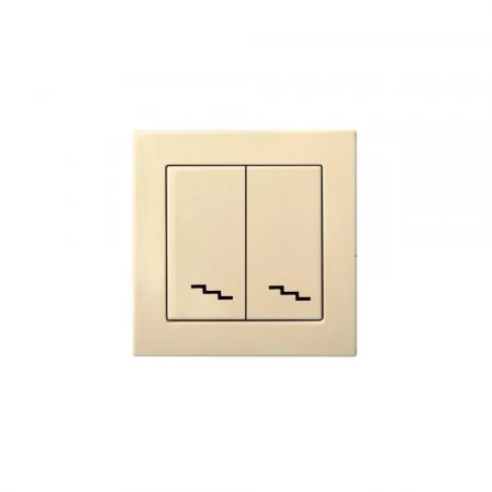 Переключатель двухклавишный Liregus Epsilon бежевый 28-060