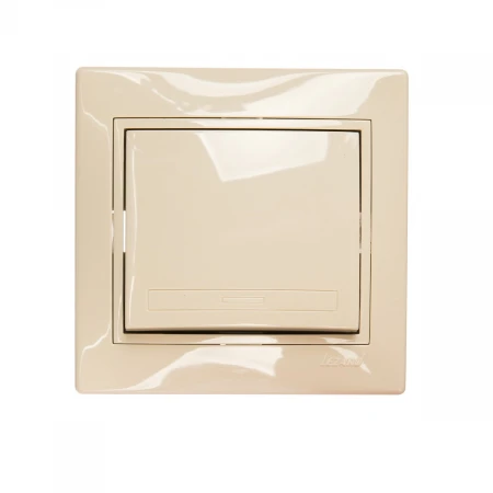 Выключатель Lezard Mira кремовый со вставкой 701-0303-100