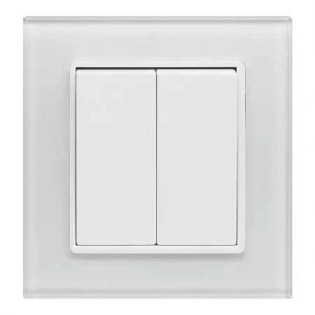 Выключатель двухклавишный Vesta-Electric Exclusive White белый FVK050102BEL