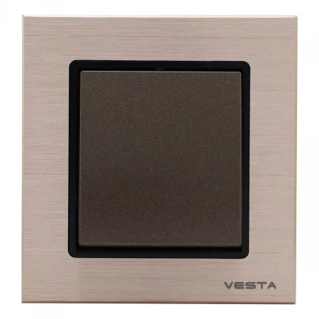 Выключатель одноклавишный Vesta-Electric Exclusive Champagne Metallic шампань FVK050202BSH