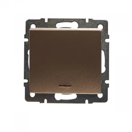 Выключатель с подсветкой Lezard Rain бронза 703-3188-111