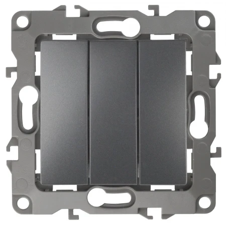 Выключатель трехклавишный ЭРА 12 10AX 250V 12-1107-12 Б0019299