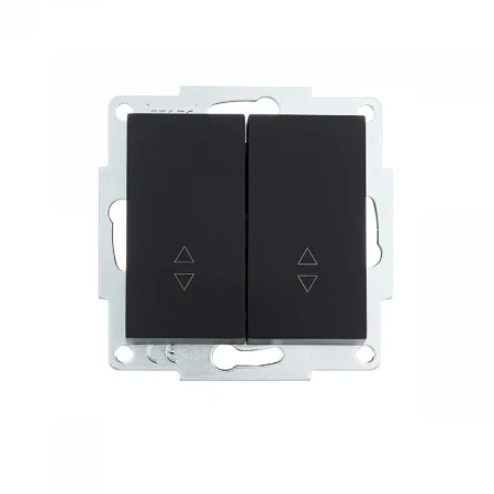 Выключатель проходной двойной Lezard Vesna черный 742-4288-106