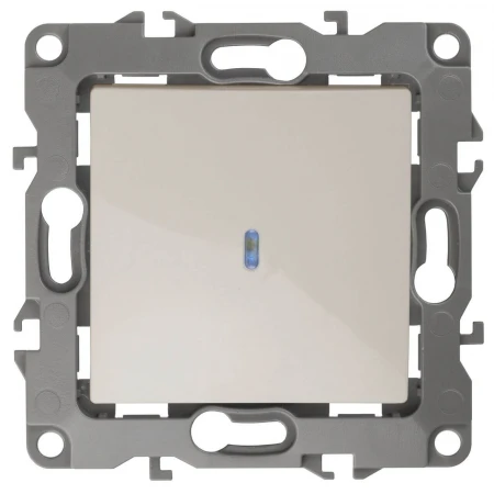 Выключатель одноклавишный с подсветкой ЭРА 12 10AX 250V 12-1102-02 Б0014634